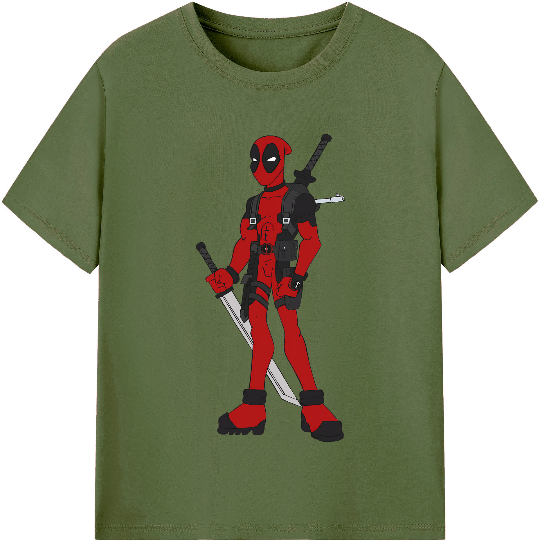 （画像用） Deadpool デッドプール 綿100％半袖Tシャツ（フロントプリント）